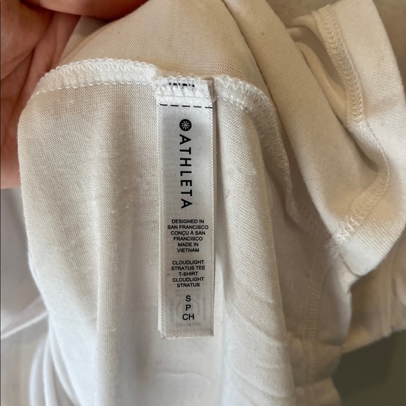 Athleta Women's Classic White Muscle Tee - Picture 4 of 4